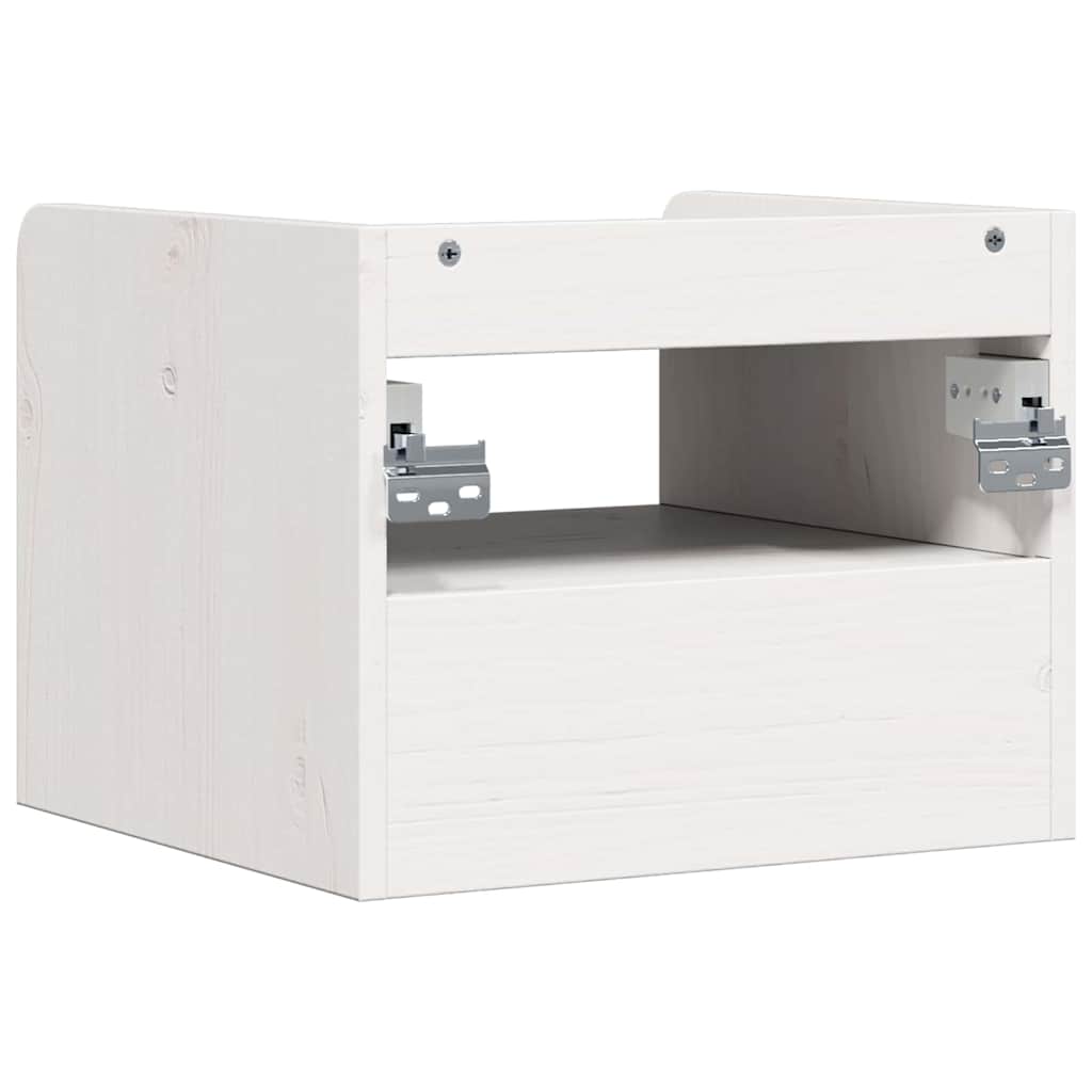 Nachttisch 2 pcs Weiß 38 x 36 x 29,5 cm Massivholz Kiefer